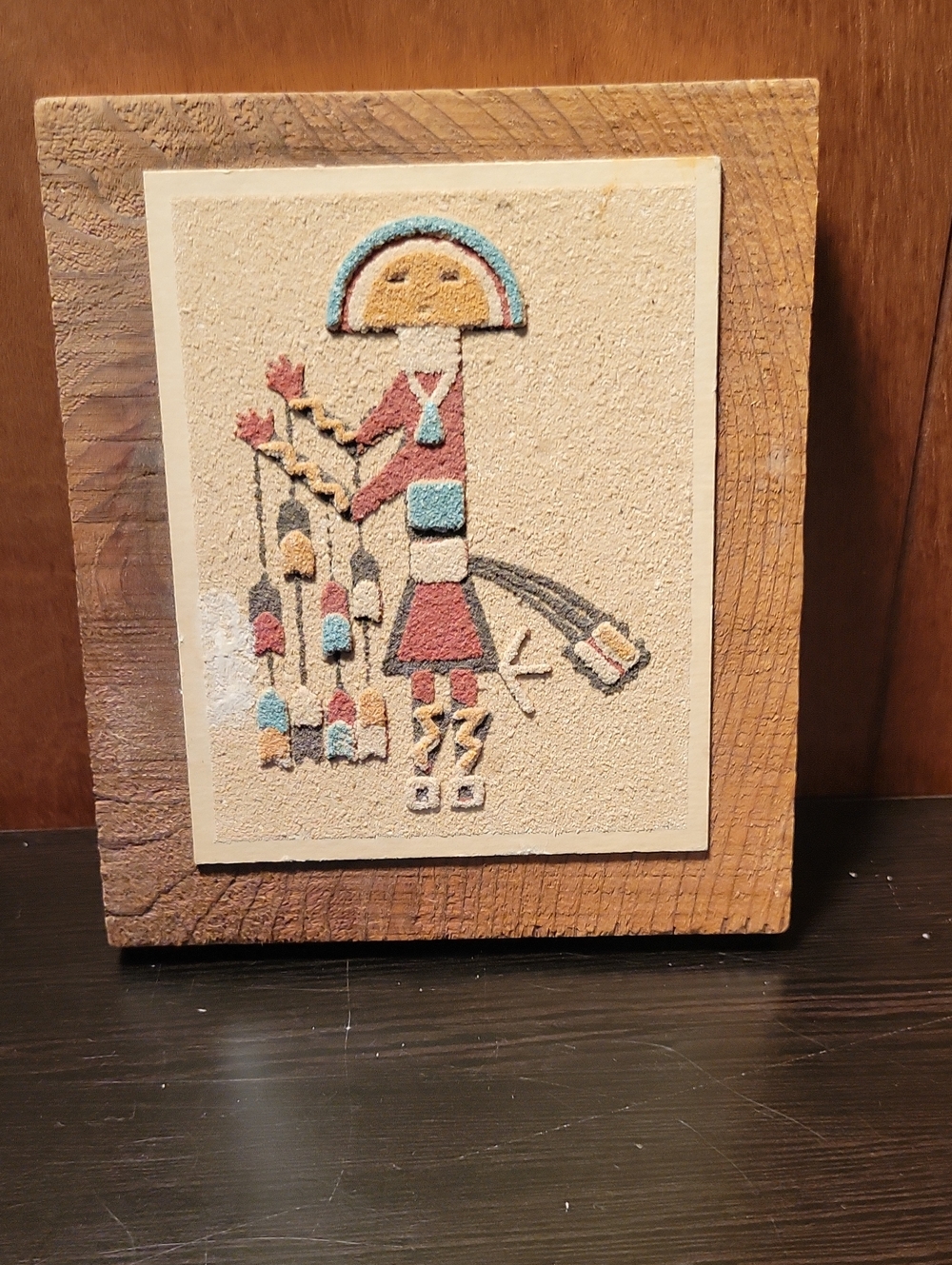 Vintage Rainbow Way Handcrafted Mixed Media Plaque Sand Art
